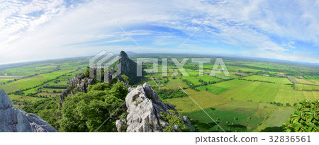 panoramic view of Khao Nor, Nakhon Sawan, Thailand panoramic view of Khao Nor, Nakhon Sawan, Thailand 32836561