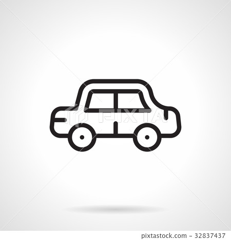 Car simple line vector icon Car simple line vector icon 32837437