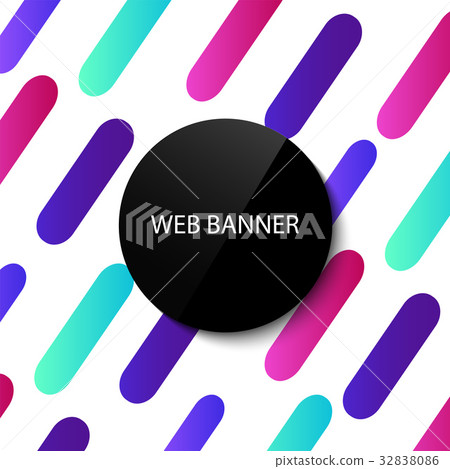 Web banner design template. Vector illustration 32838086