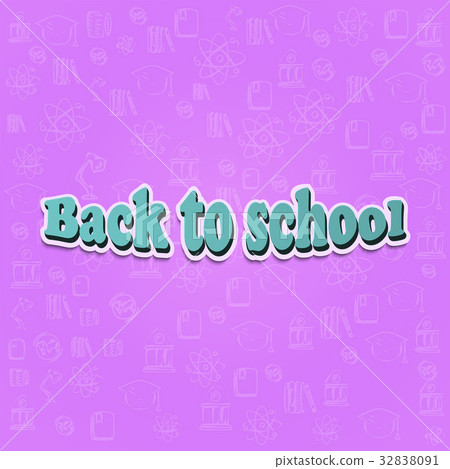 Back to school. Vector . Pink background. 32838091