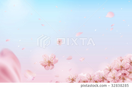 Romantic cherry blossom background Romantic cherry blossom background 32838285