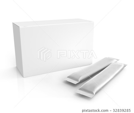 Blank foil package and paper box Blank foil package and paper box 32839285