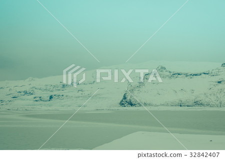 Icebergs in Glacier Lagoon, Iceland . Icebergs in Glacier Lagoon, Iceland . 32842407