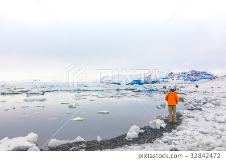 Icebergs in Glacier Lagoon, Iceland . Icebergs in Glacier Lagoon, Iceland . 32842472