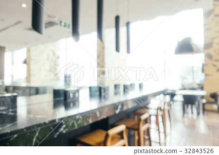 Abstract blur and defocused restaurant and coffee interior Abstract blur and defocused restaurant and coffee interior 32843526