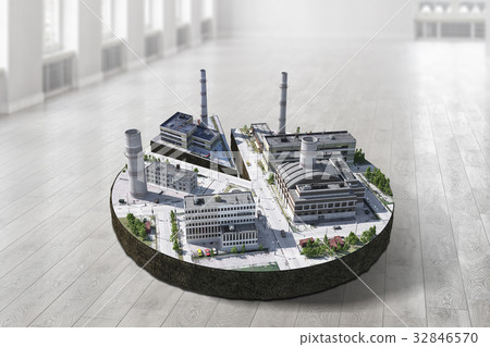 His new development project . Mixed media His new development project . Mixed media 32846570