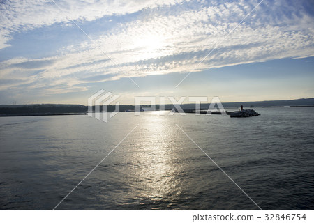 Abashiri port in summer 32846754