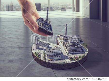 His new development project . Mixed media 32846758