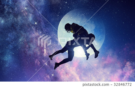 It is game time. Mixed media 32846772