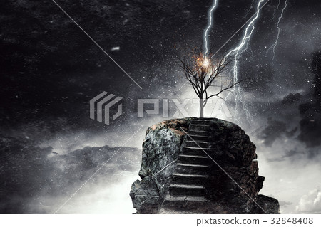 Getting to the top . Mixed media 32848408