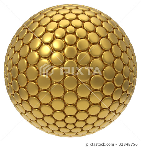 3d illustration of hexagon plated circular shapes. 3d illustration of hexagon plated circular shapes. 32848756