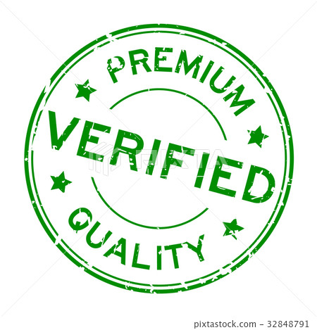 Grunge green premium quality verified rubber stamp Grunge green premium quality verified rubber stamp 32848791