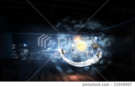 In the global. Mixed media In the global. Mixed media 32848997