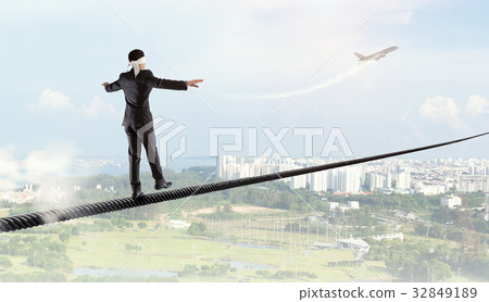 Brave and risky guy. Mixed media 32849189
