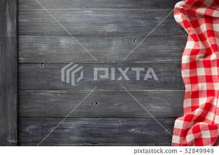 cloth napkin on wood 32849949