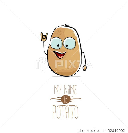 vector funny cartoon cute brown potato 32850002