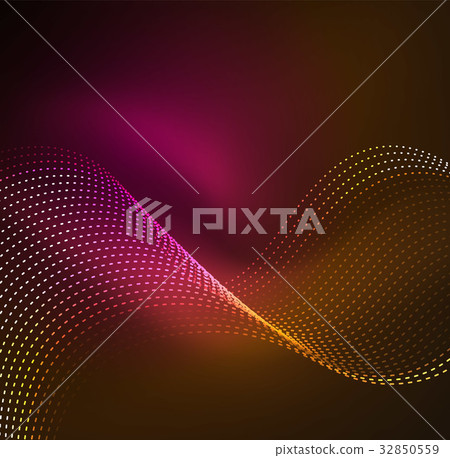Vector wave particles background 32850559