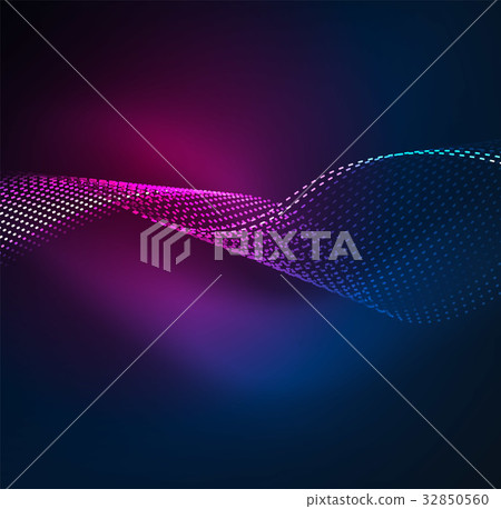 Vector wave particles background Vector wave particles background 32850560