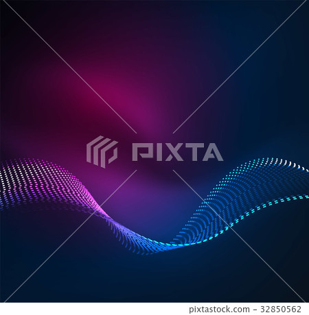 Vector wave particles background 32850562