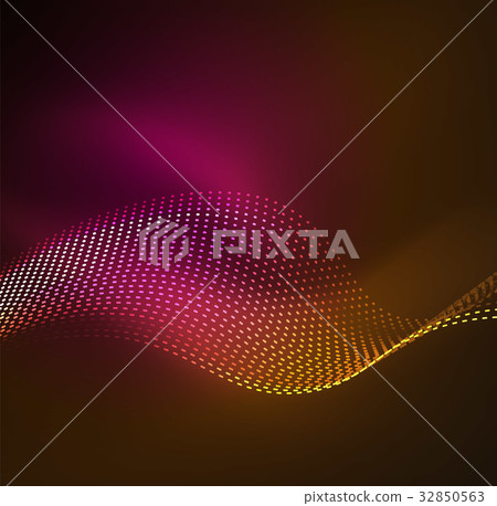Vector wave particles background Vector wave particles background 32850563