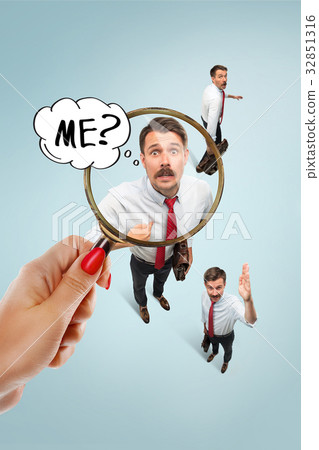 Closeup portrait of smiling, happy, surprised Closeup portrait of smiling, happy, surprised 32851316