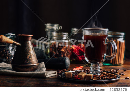 Spiced Coffee in Glass. 32852376