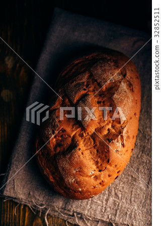 Loaf of Bread on Cloth. 32852511