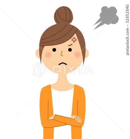 A young lady gets angry 32852840