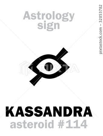 Astrology: asteroid KASSANDRA (Cassandra) - Stock Illustration
