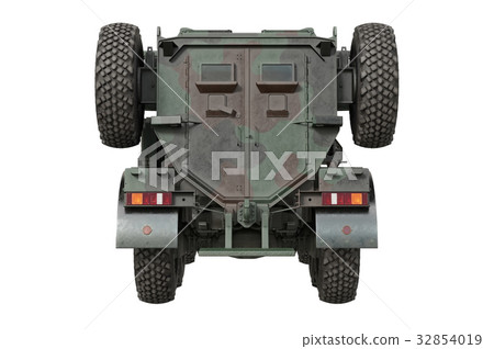 Truck army transport, back view Truck army transport, back view 32854019