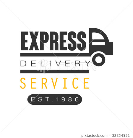 Express delivery service est 1986 logo design Express delivery service est 1986 logo design 32854531