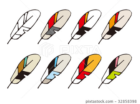 五顏六色的羽毛圖 32858398