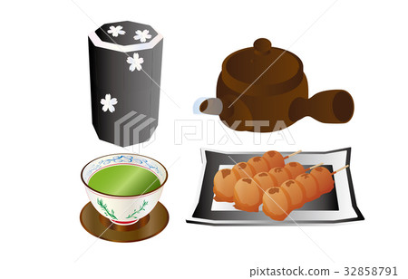 Today's sweet green tea and dumpling dumplings Today's sweet green tea and dumpling dumplings 32858791