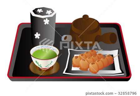 Today's sweet green tea and dumpling dumplings 32858796