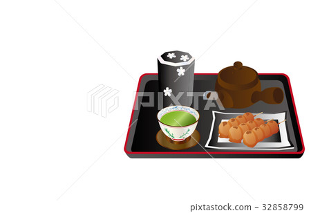 Today's sweet green tea and dumpling dumplings 32858799