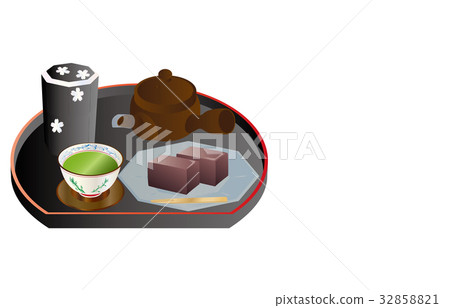 今天的甜綠茶和羊羹 32858821