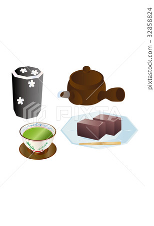 今天的甜綠茶和羊羹 32858824