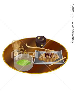 Today's Sweets Matcha and Warabii Today's Sweets Matcha and Warabii 32858847