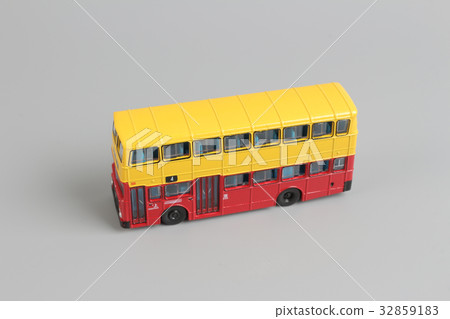 double decker hk bus isolated on white double decker hk bus isolated on white 32859183
