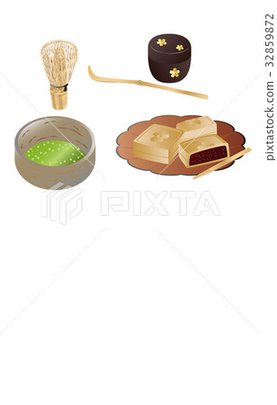 Today's sweets match tea and in the middle Today's sweets match tea and in the middle 32859872