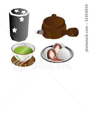 Today's sweet green tea and coffee Daifuku Today's sweet green tea and coffee Daifuku 32859934