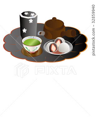 Today's sweet green tea and coffee Daifuku 32859940