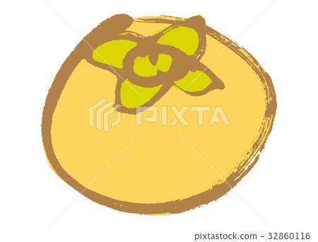 Persimmon watercolor painting ink painting 32860116