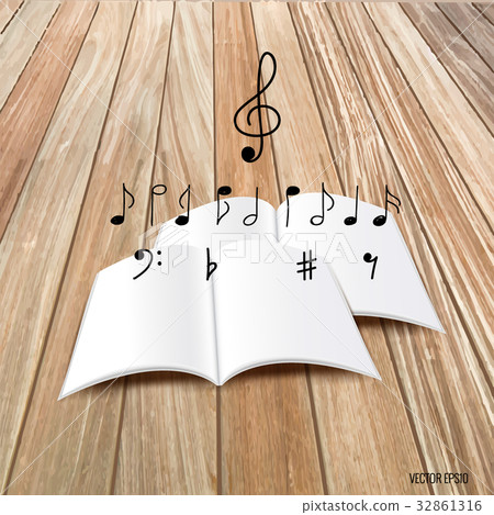 Music notes. Vector illustration 32861316