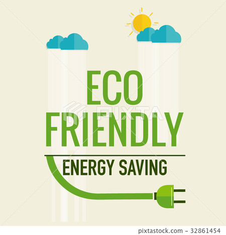 Energy saving concept with Trees.. Vector... - Stock Illustration ...
