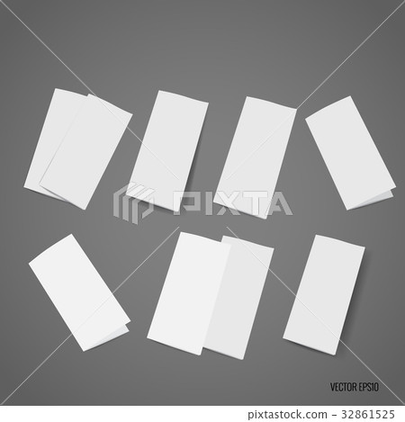 Trifold, white template paper. Vector illustration 32861525