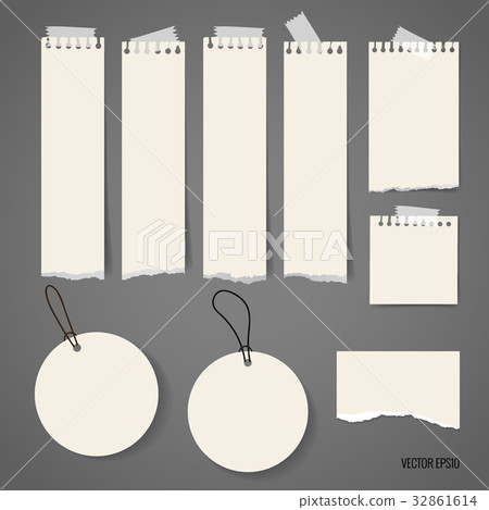 Blank catalog, magazines,book mock up and white note papers. Vector illustration 32861614