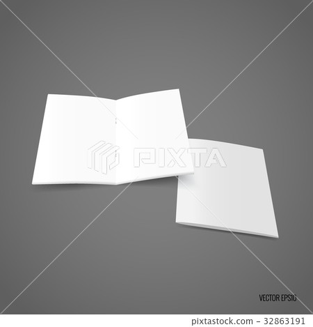 Bifold white template paper. Vector illustration 32863191