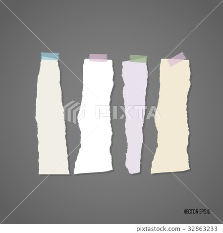 Collection of various note papers, ready for your message. Vector illustration 32863233