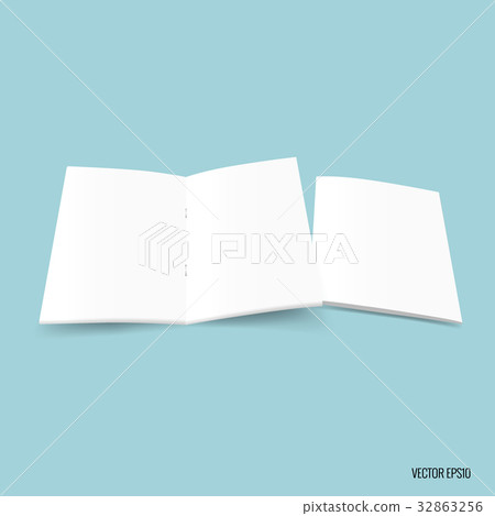 Bifold white template paper. Vector illustration Bifold white template paper. Vector illustration 32863256